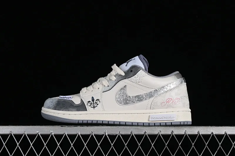 All categories Air Jordan Jordan series basketball shoes Air Jordan 1 Low Air Jordan 1 Low AJ1 Joe 1 Panda Prank Modern Wei Realm Gray Series Perseverance Flower Low-top cultural casual sneakers 553560-053